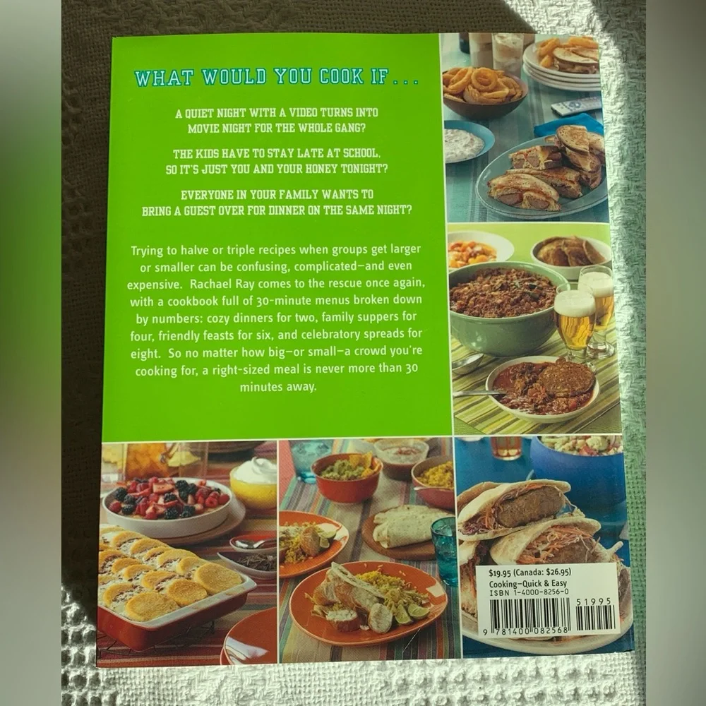 Rachael Ray 2,4,6,8 Great Meals for Couples or Crowds a 30-Minute Meal Cookbook